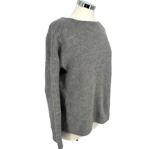 Theory Textured Cozy Pullover Sweater Gray Size Medium - Picture 6 of 11